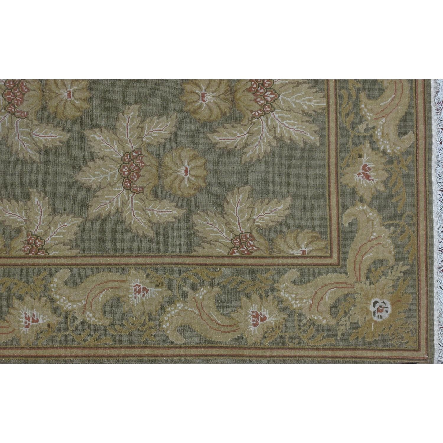 Soumak Design Hand Woven Wool Rug - 6' X 9'