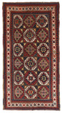Antique Red Kazak Russain Area Rug