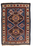Antique Red Shriven Caucasian Russian Area Rug
