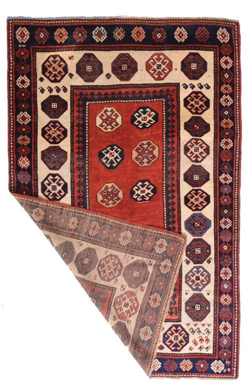 Antique Kazak Russain Area Rug
