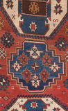 Antique Kazak Russian Area Rug