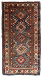 Antique Red Kazak Borcholo Russian Area Rug