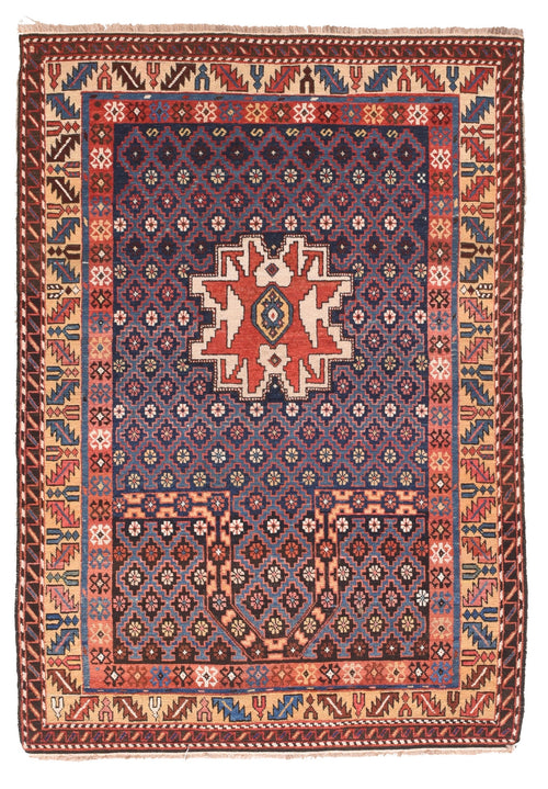 Antique Red Shirvan Caucasian Russian Area Rug