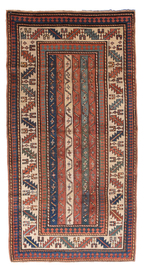 Antique Red Kazak/Ganjeh Russian Area Rug
