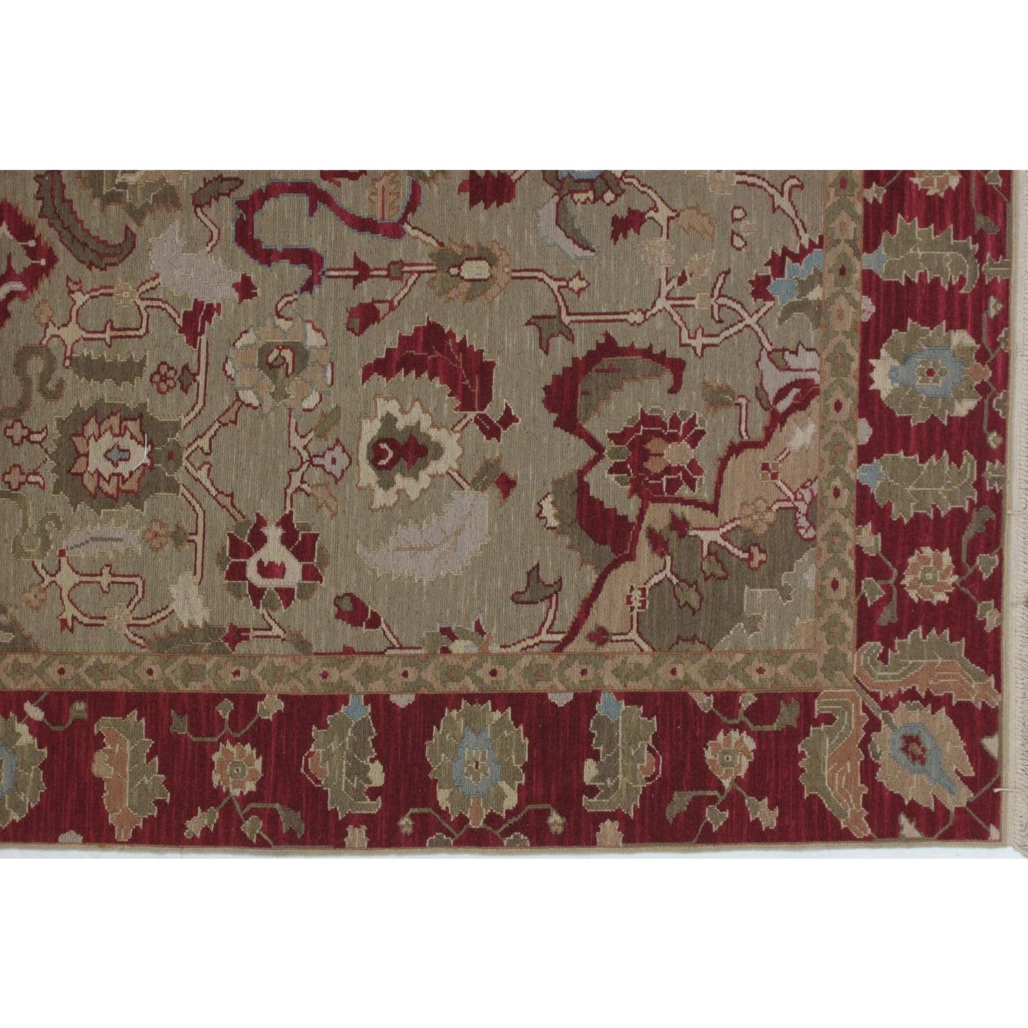 Soumak Design Hand Woven Wool Rug - 6' X 9'