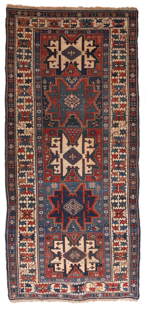 Antique Red Shrivan Russian Area Rug