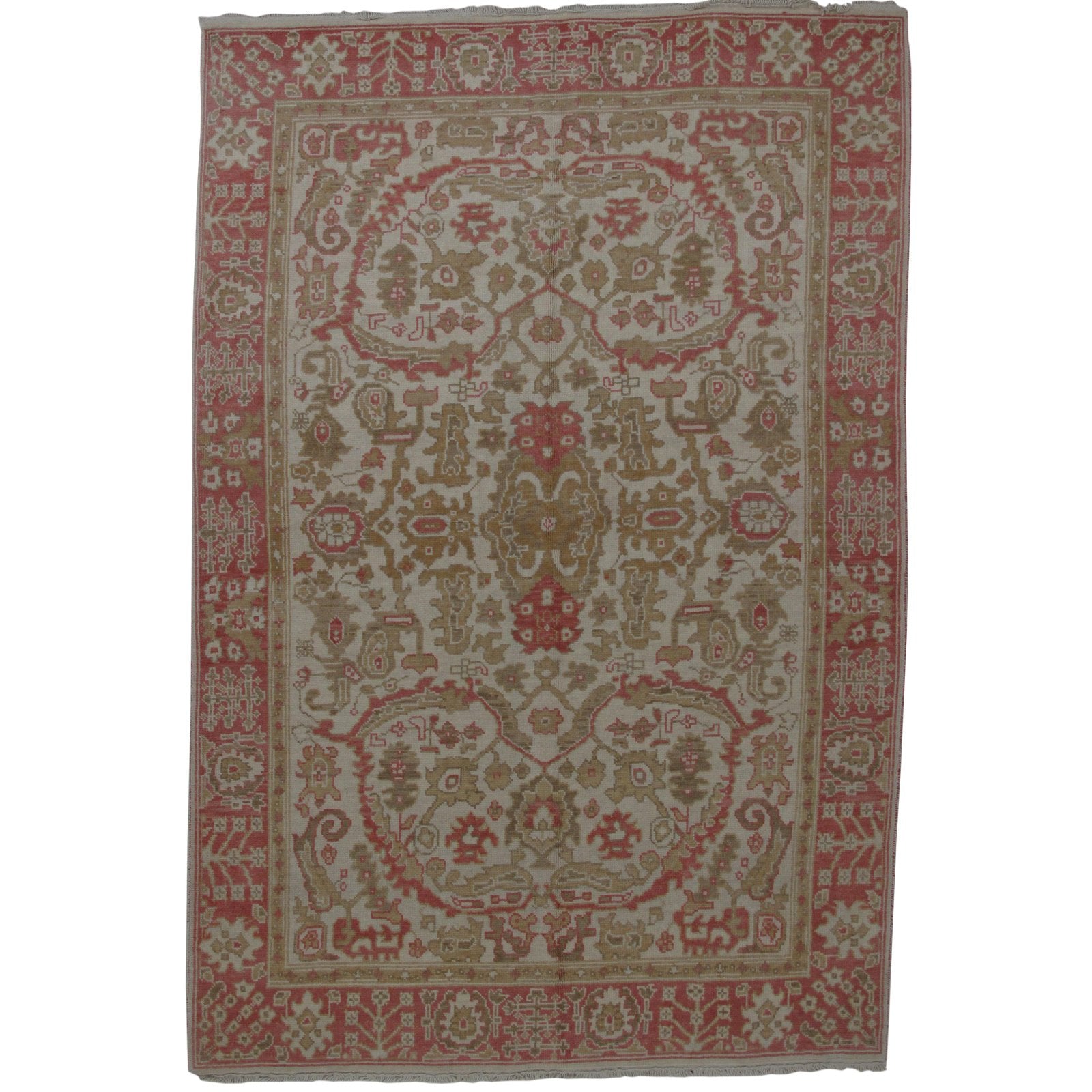 Turkish Oushak Design Hand Woven Wool Rug - 8' X 10'