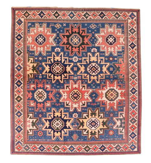 Antique Blue Shirvan Caucasian Russian Area Rug