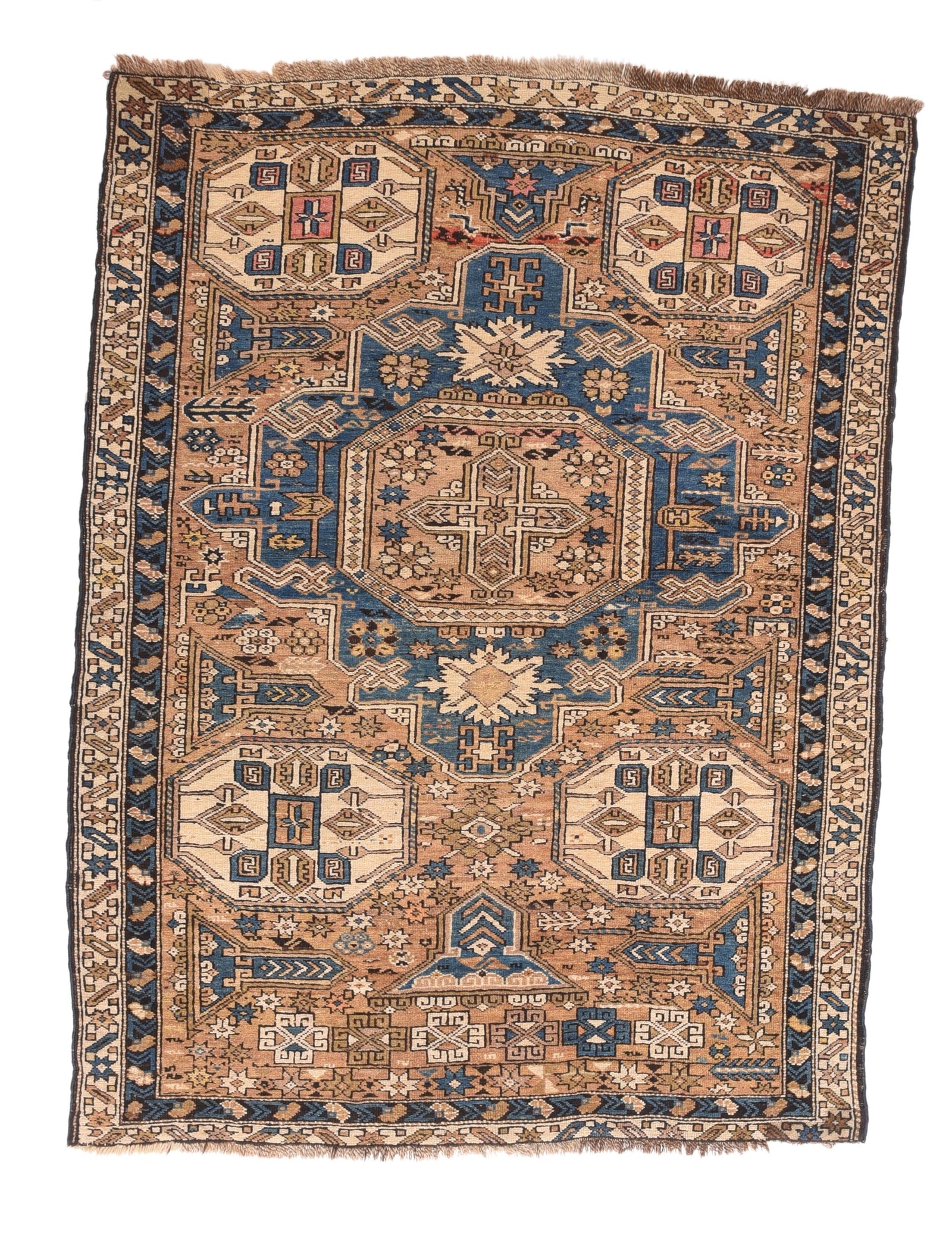Antique Brown Shirvan Russian Area Rug