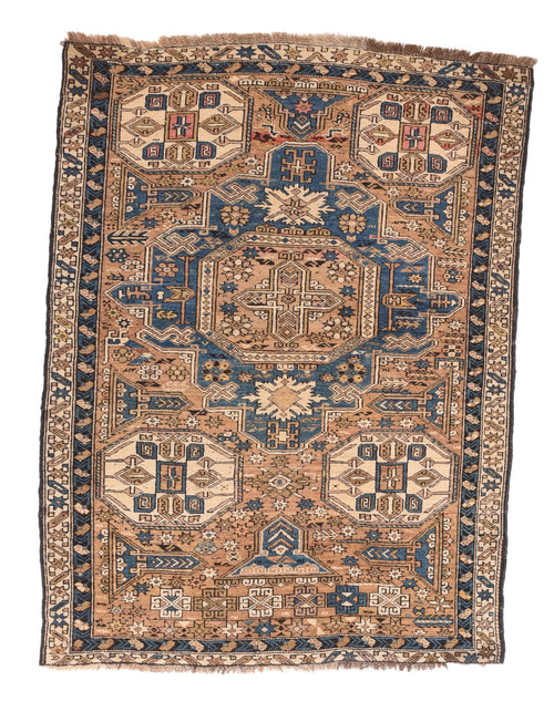 Antique Brown Shirvan Russian Area Rug