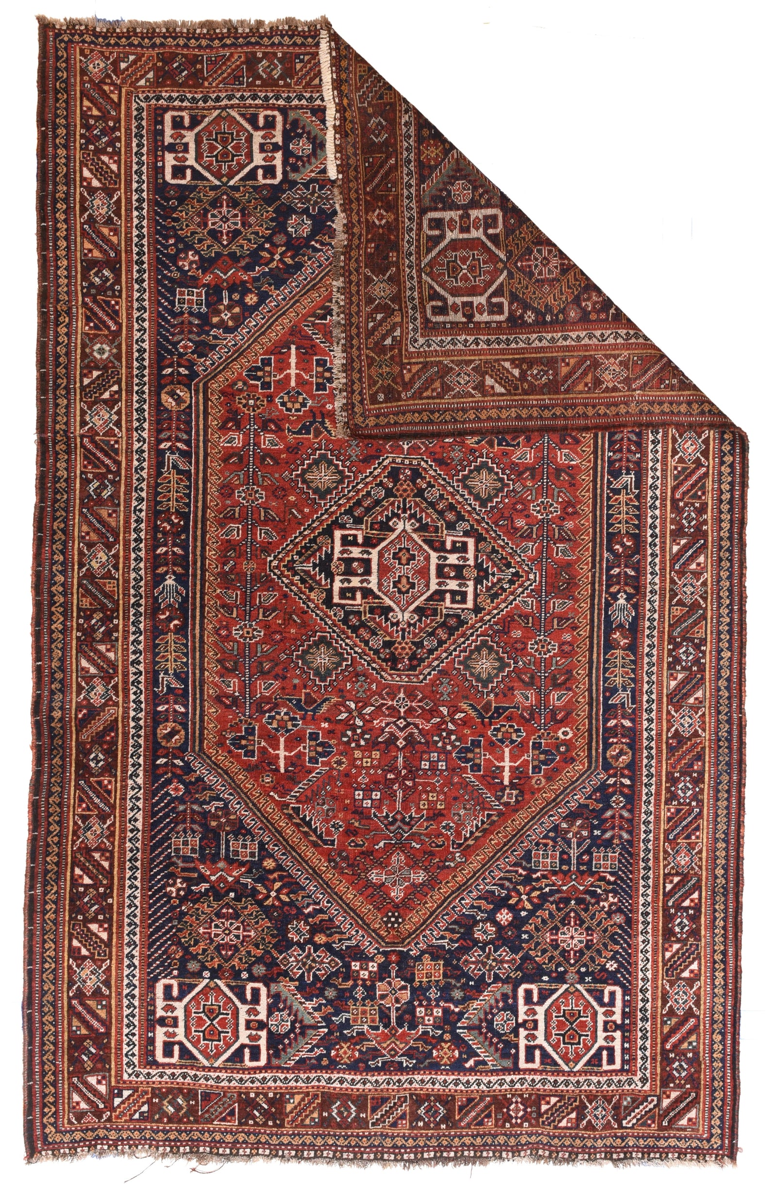Antique Qashqai/Kashkai/Gashghai Persian Tribal Area Rug