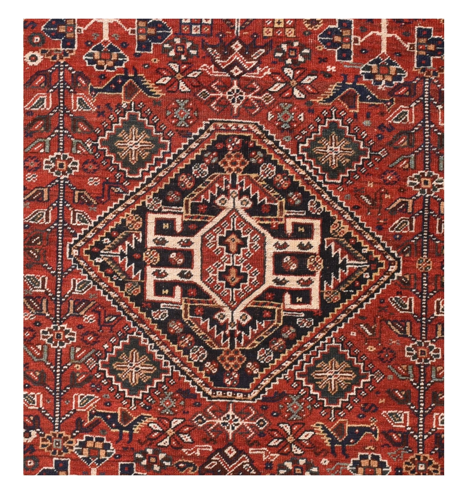 Antique Qashqai/Kashkai/Gashghai Persian Tribal Area Rug