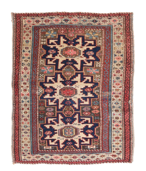 Antique Red Shirvan Russian Area Rug