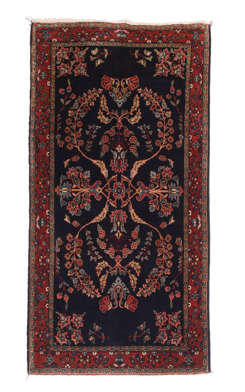 Antique Red Mohajeran Sarouk Persian Area Rug