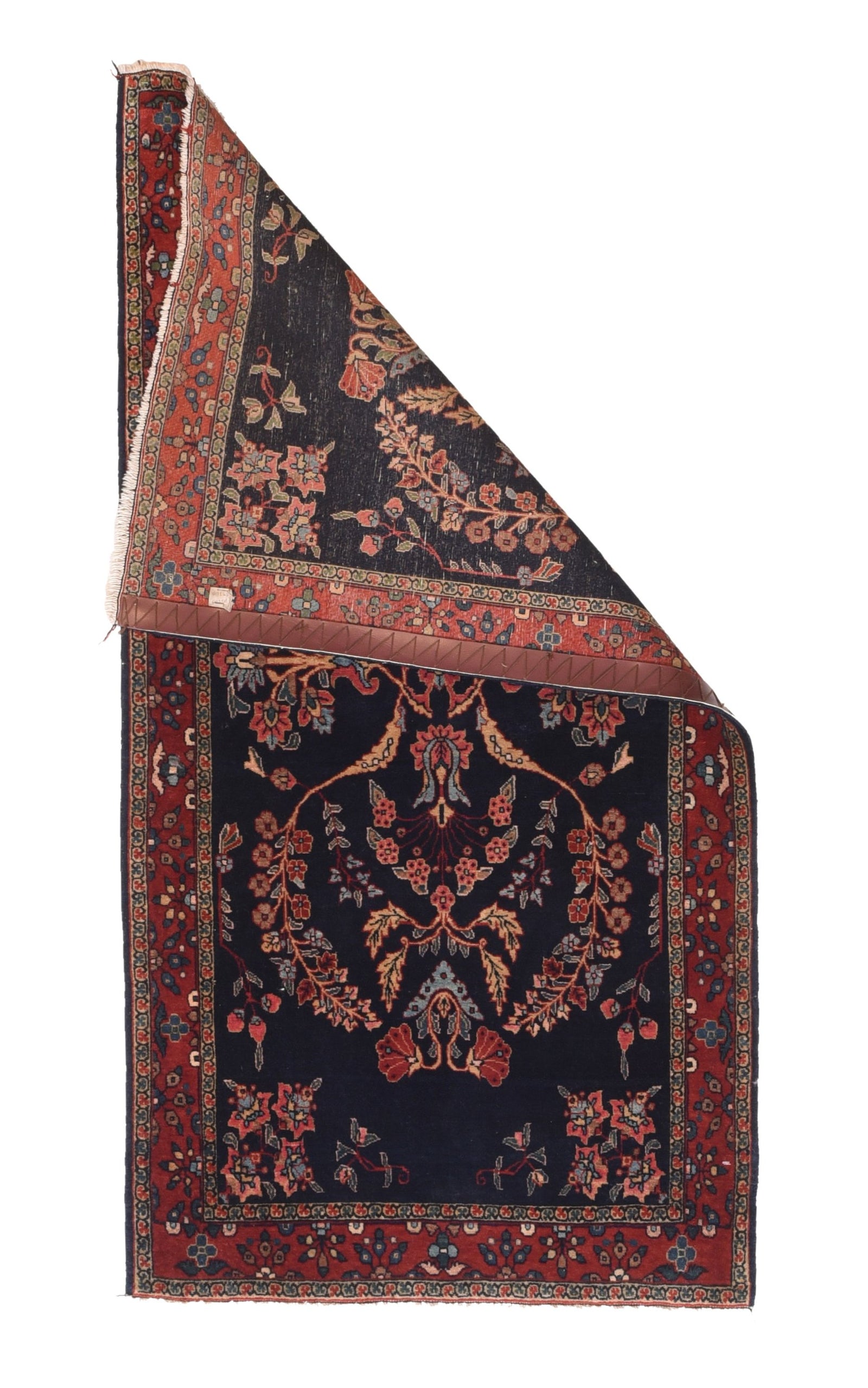Antique Mohajeran Sarouk Persian Area Rug