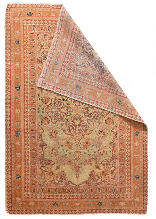 Antique Tabriz Haji Jalili Persian Area Rug