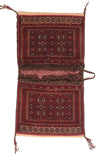 Antique Red Torkmen Persian Area Rug