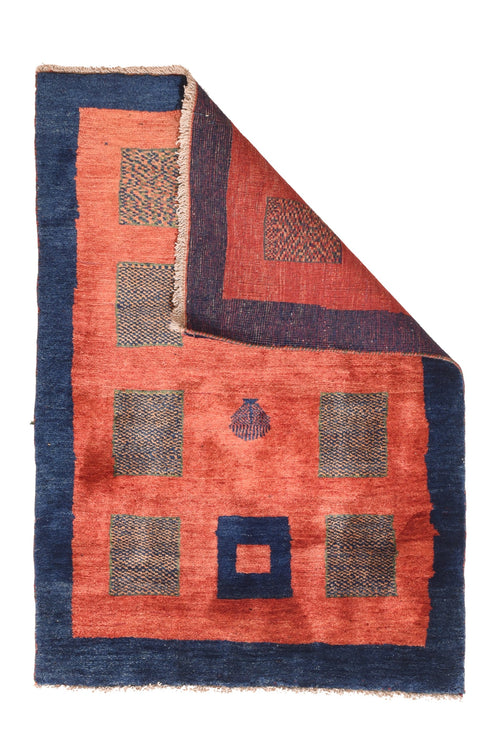 Vintage Gabbeh Shiraz Persian Area Rug