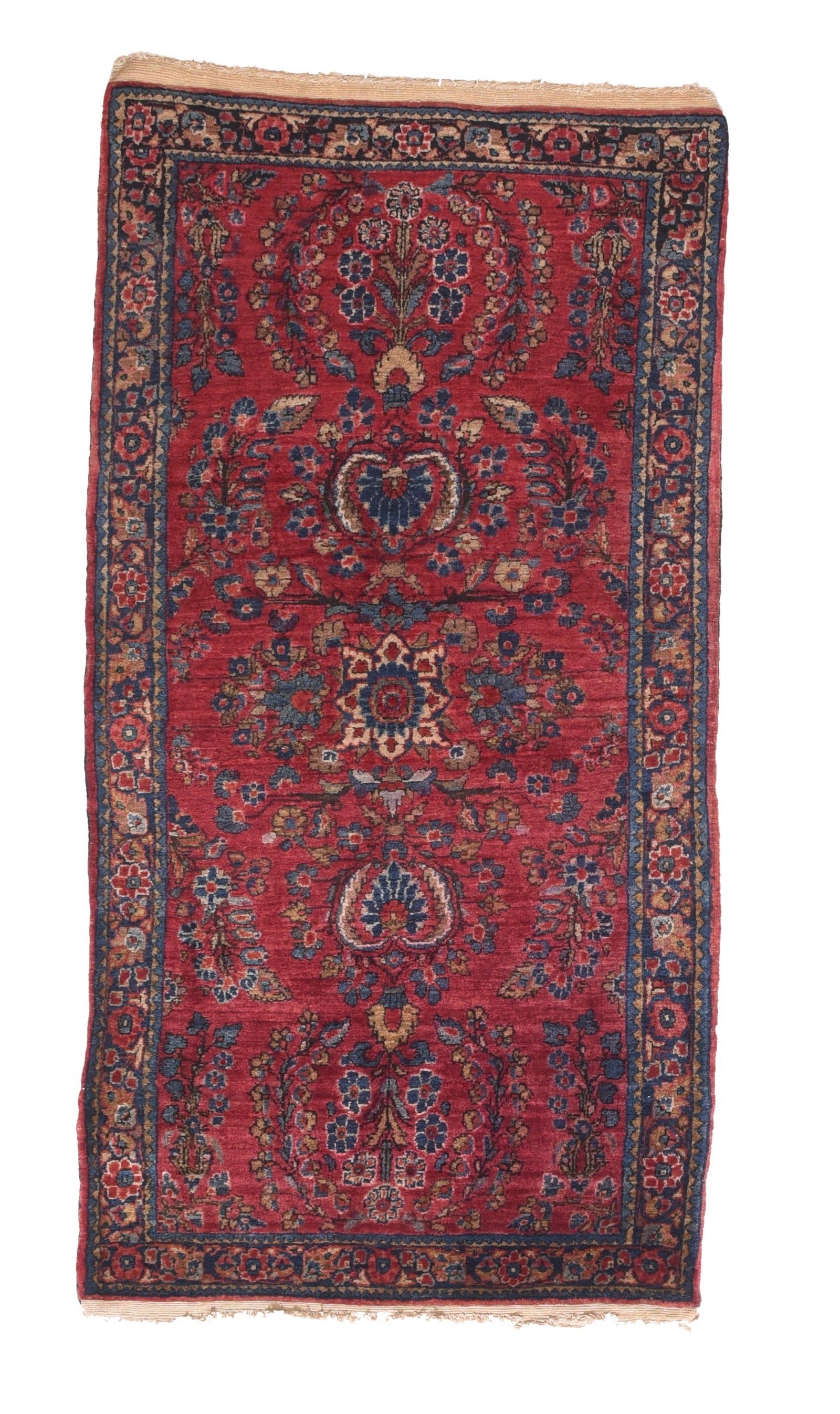 Antique Red Sarouk Persian Area Rug