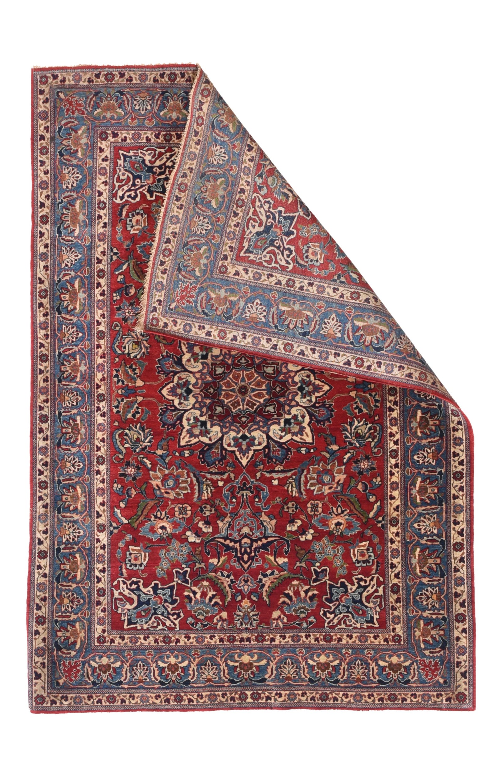 Antique Toudeshk Nain Persian Area Rug