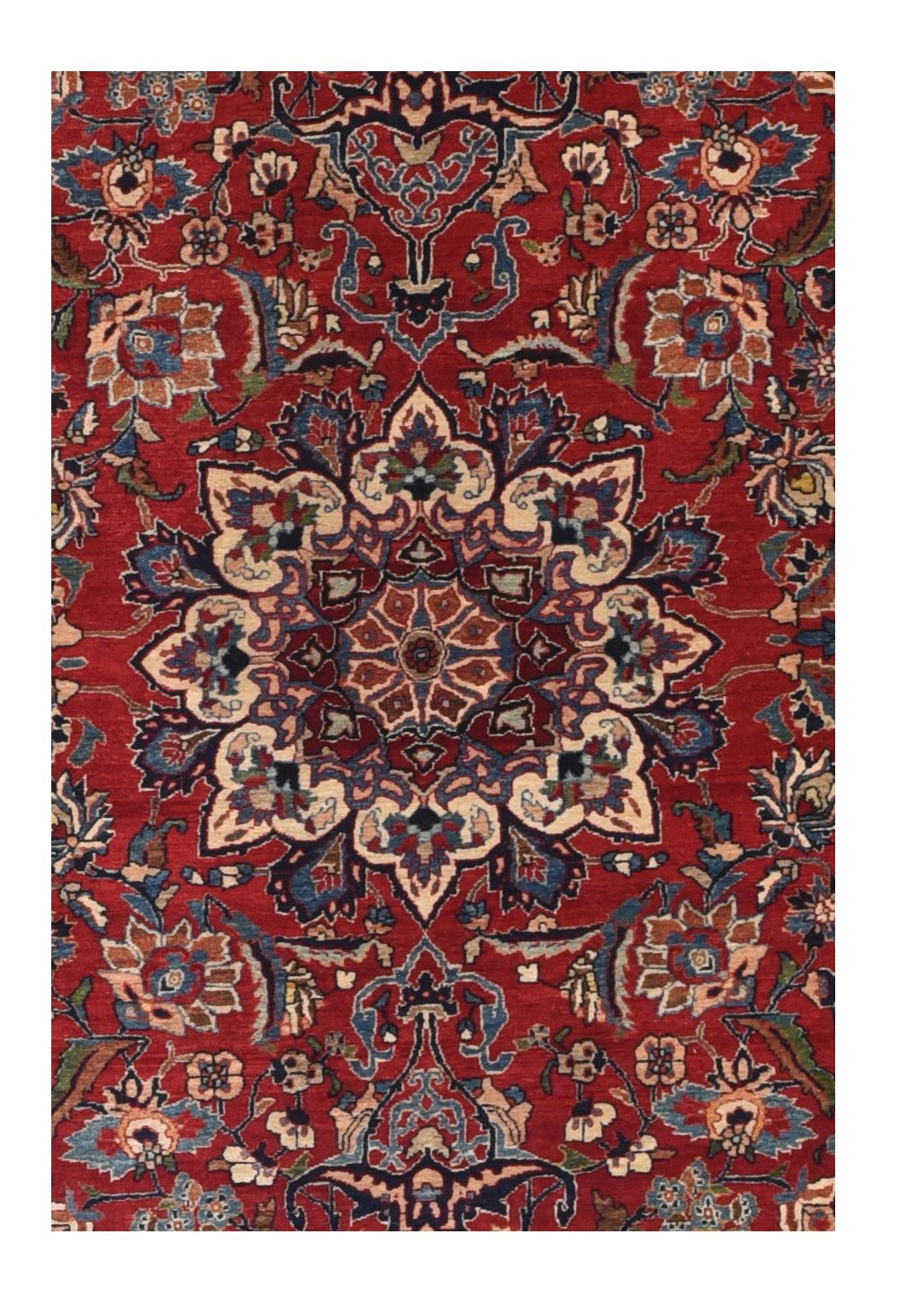 Antique Toudeshk Nain Persian Area Rug