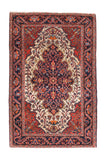 Antique Rust Farahan Sarouk Persian Area Rug