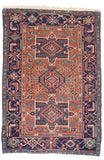 Antique Rust Heriz Persian Area Rug