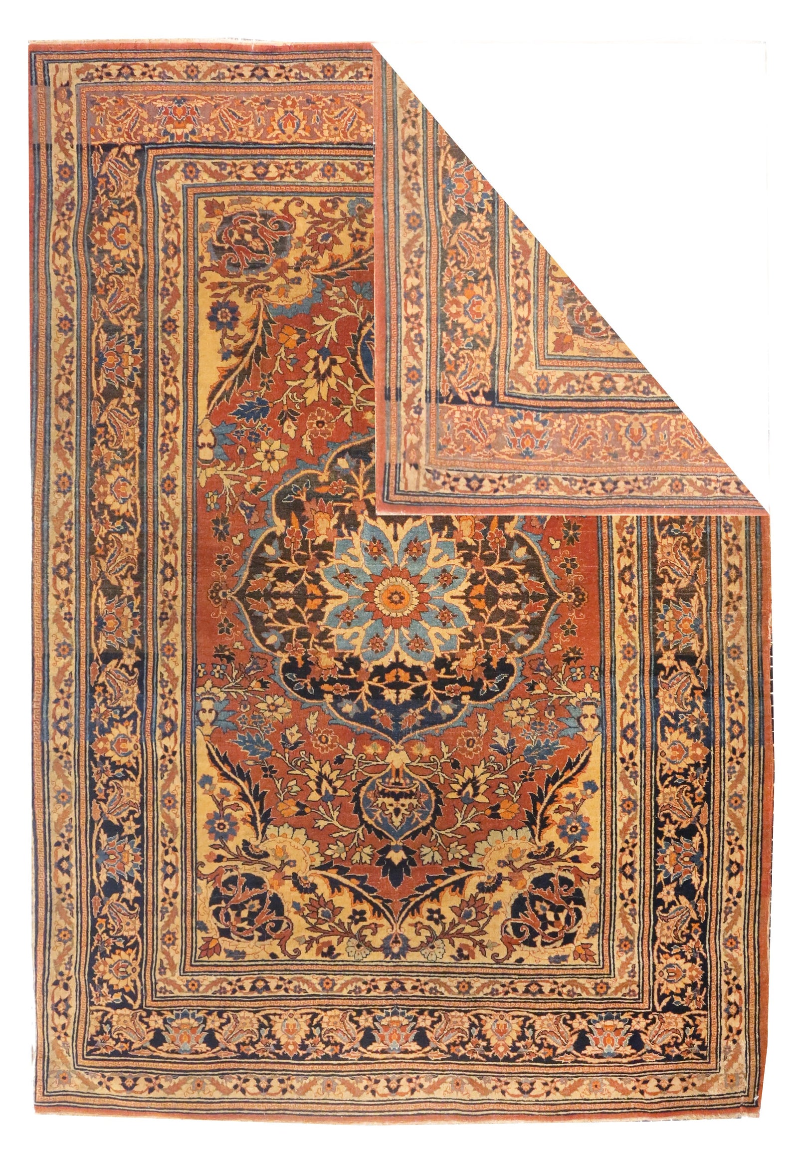 Antique Persian Tabriz Haji Jallili Area Rug