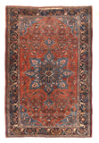 Antique Red Bijar Persian Area Rug