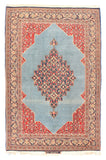 Semi Antique Red Qum Persian Area Rug