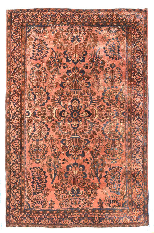 Antique Rust Sarouk Persian Area Rug
