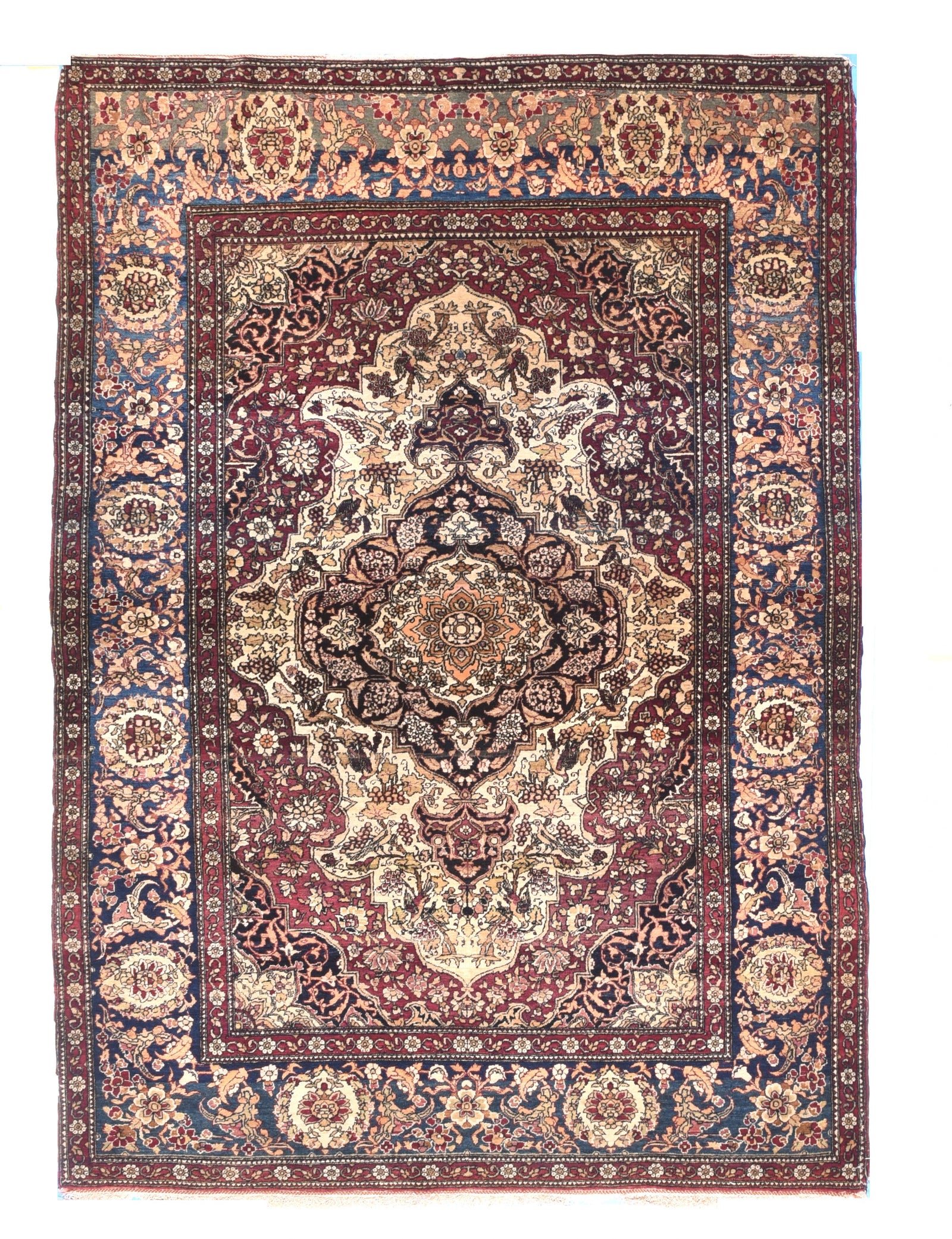 Antique Red Tehran Persian Area Rug