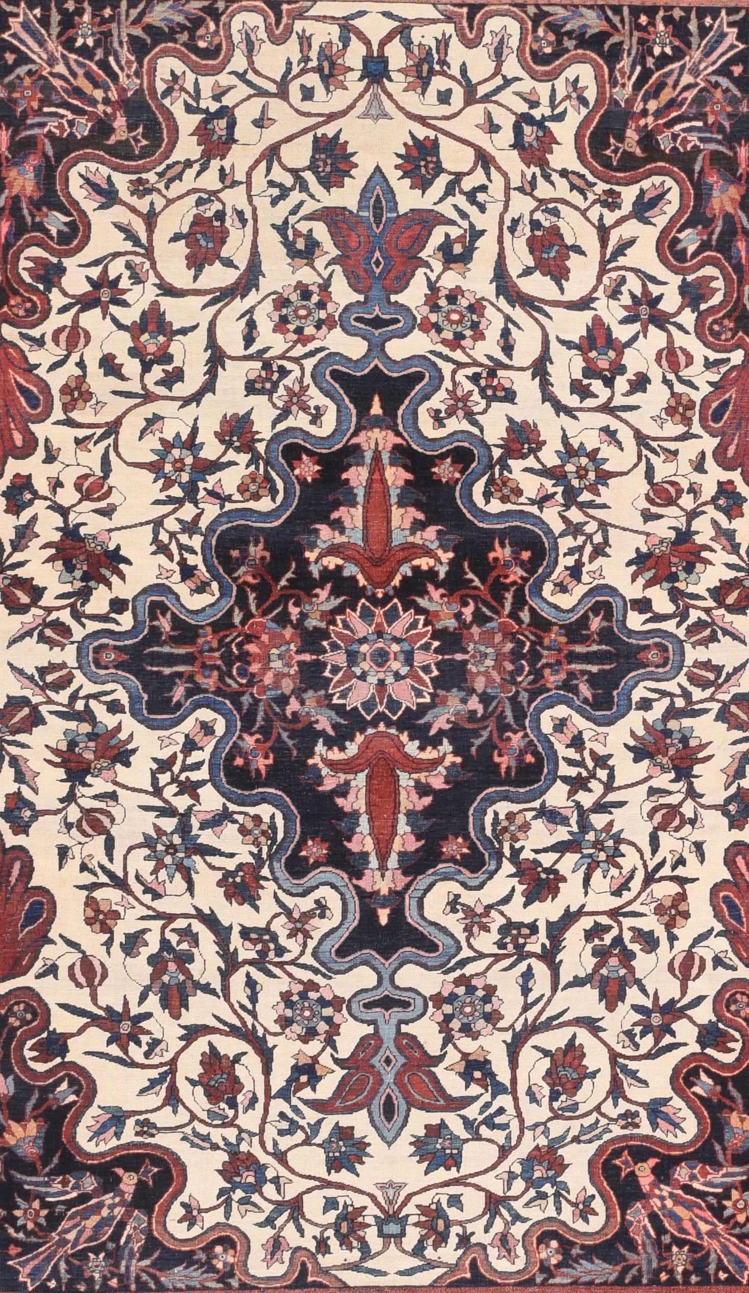 Antique Farahan Sarouk Persian Rug