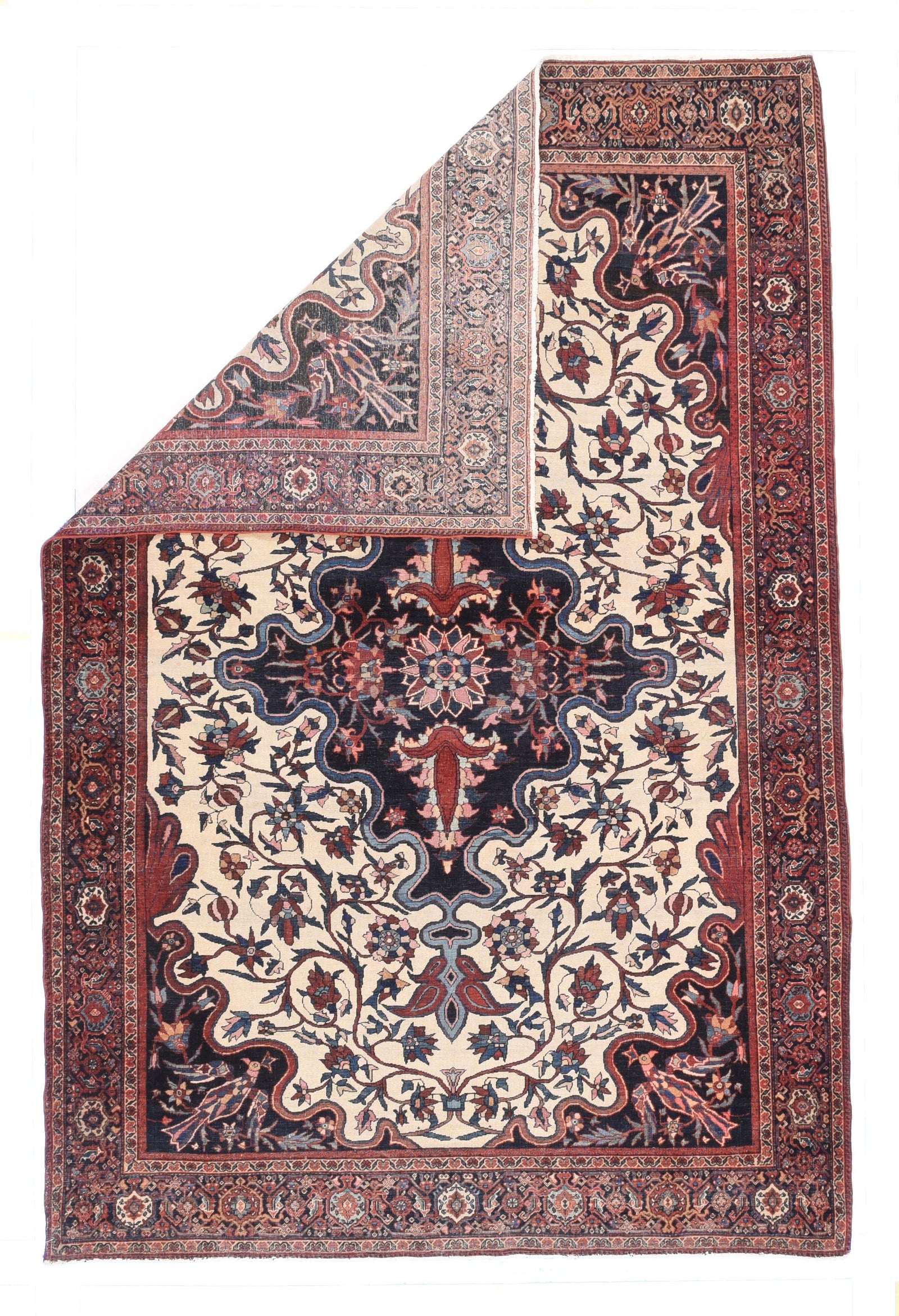 Antique Farahan Sarouk Persian Rug