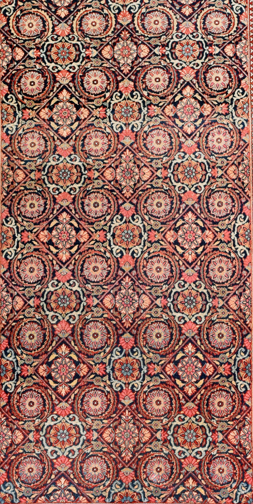 Antique Kashan Dabir Persian Area Rug
