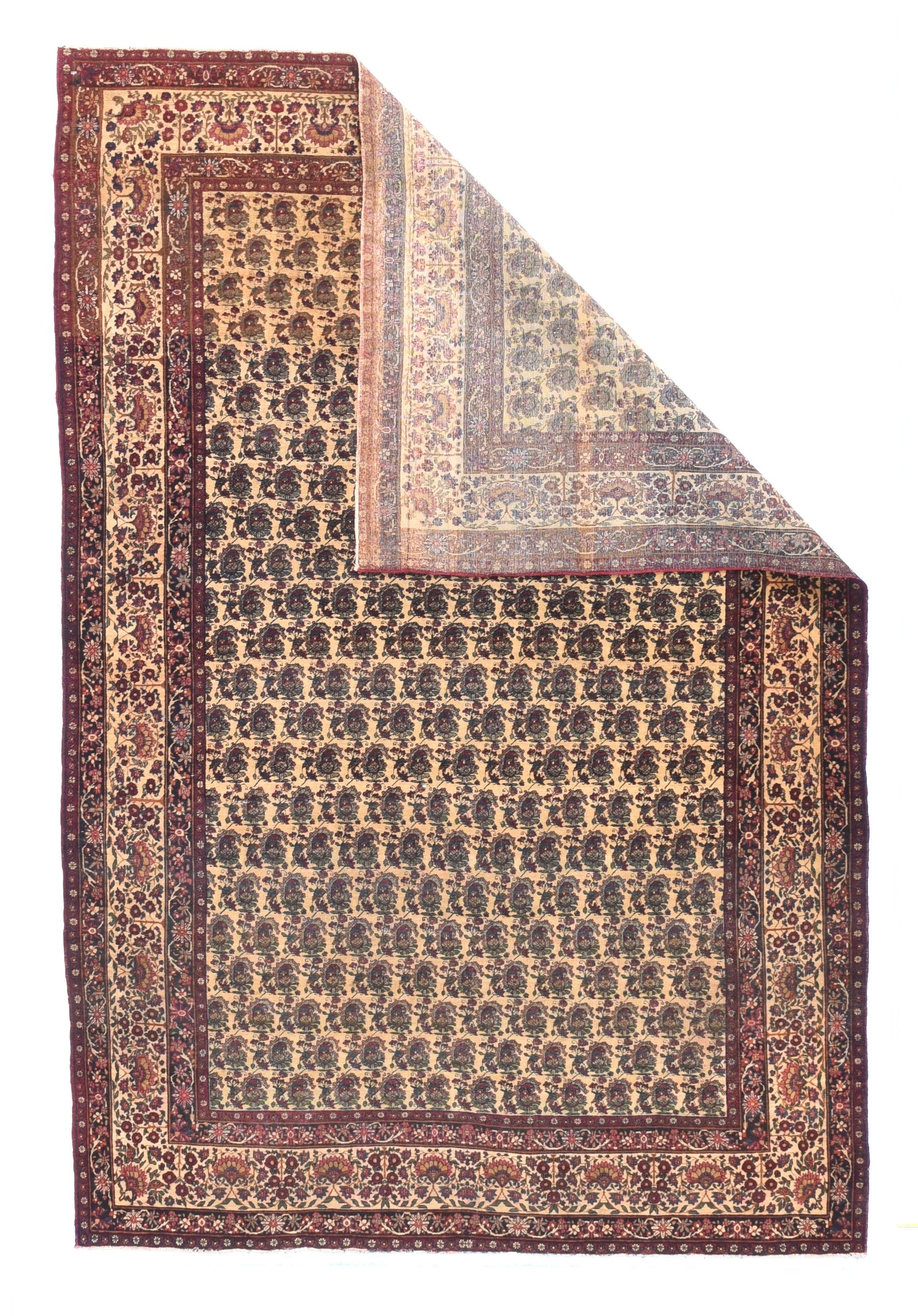 Antique Lavar Kerman Persian Area Rug