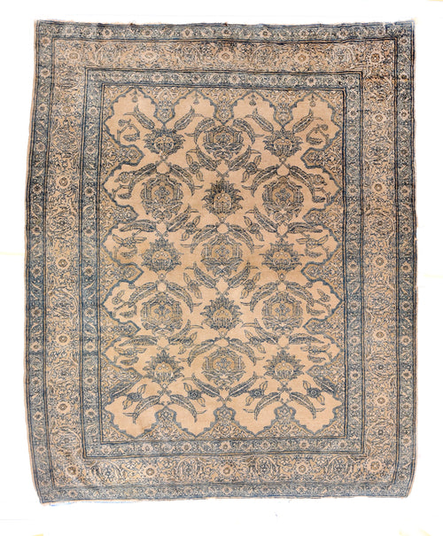 Antique Beige Tabriz Persian Area Rug