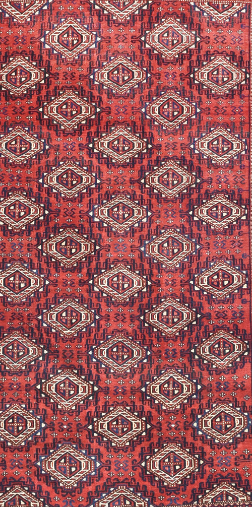 Antique Yomut ( Yomud ) Russain Turkemanstan Area Rug