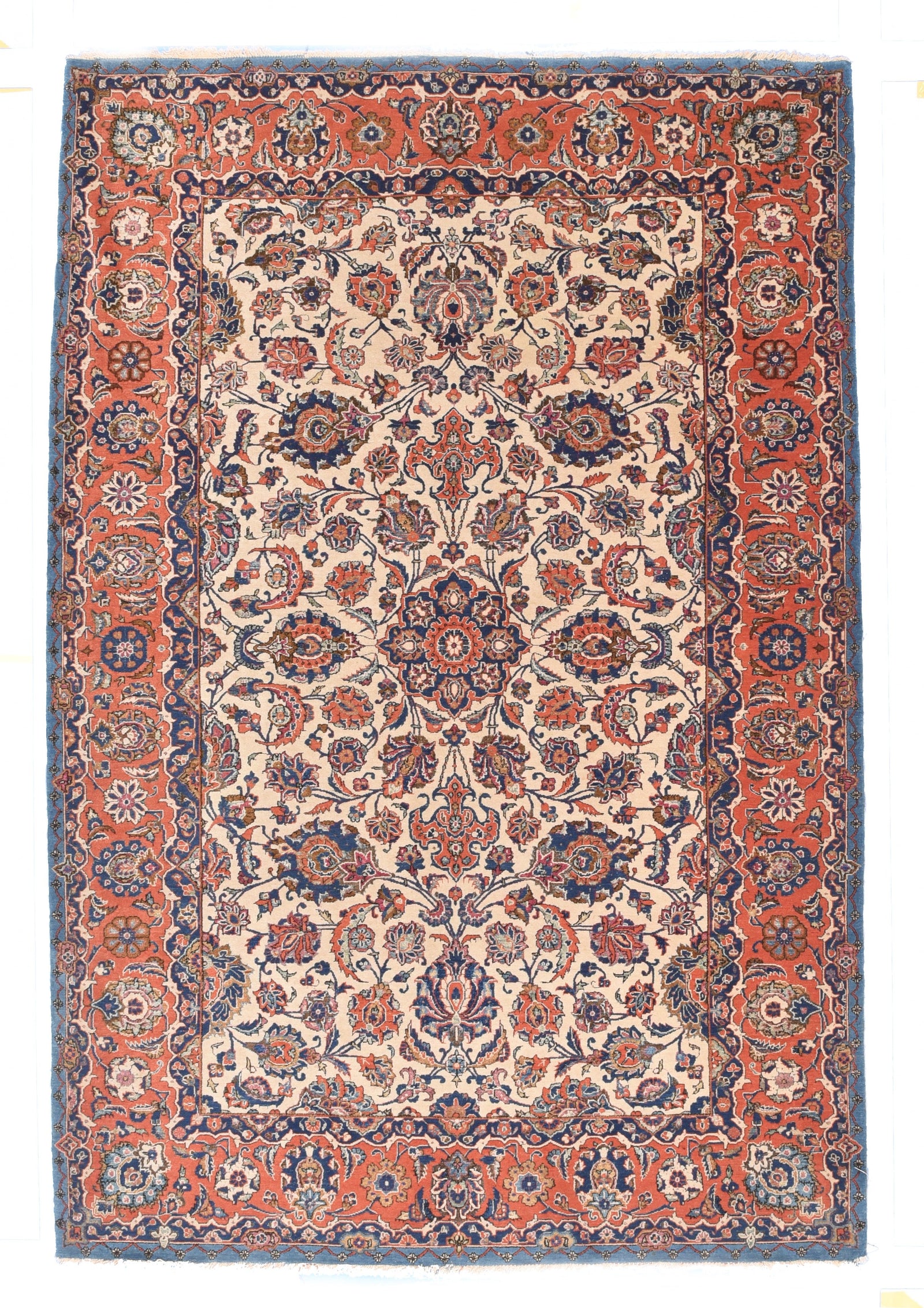 Antique Red Isfahan Persian Area Rug