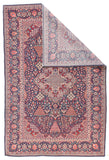 Antique Kashan Dabir Persian Area Rug