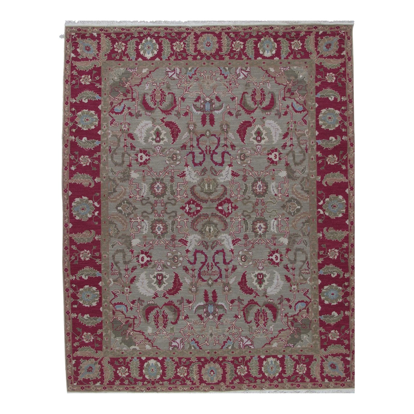 Soumak Design Hand Woven Wool Rug - 8' x 10'