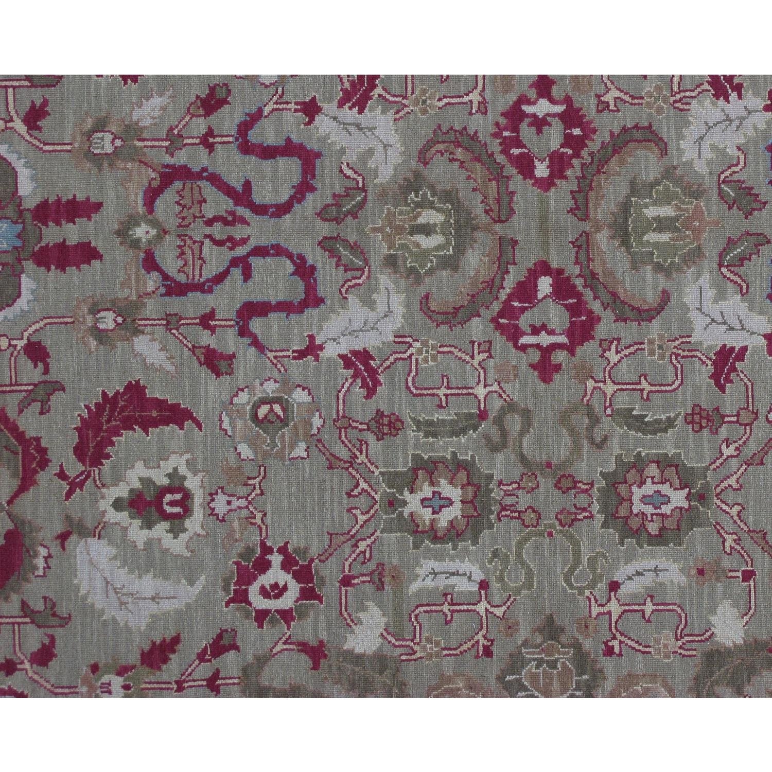 Soumak Design Hand Woven Wool Rug - 8' x 10'