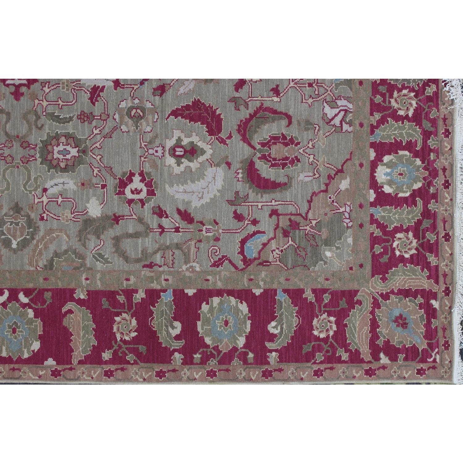 Soumak Design Hand Woven Wool Rug - 8' x 10'