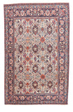 Antique Red Kashan Dabir Persian Area Rug