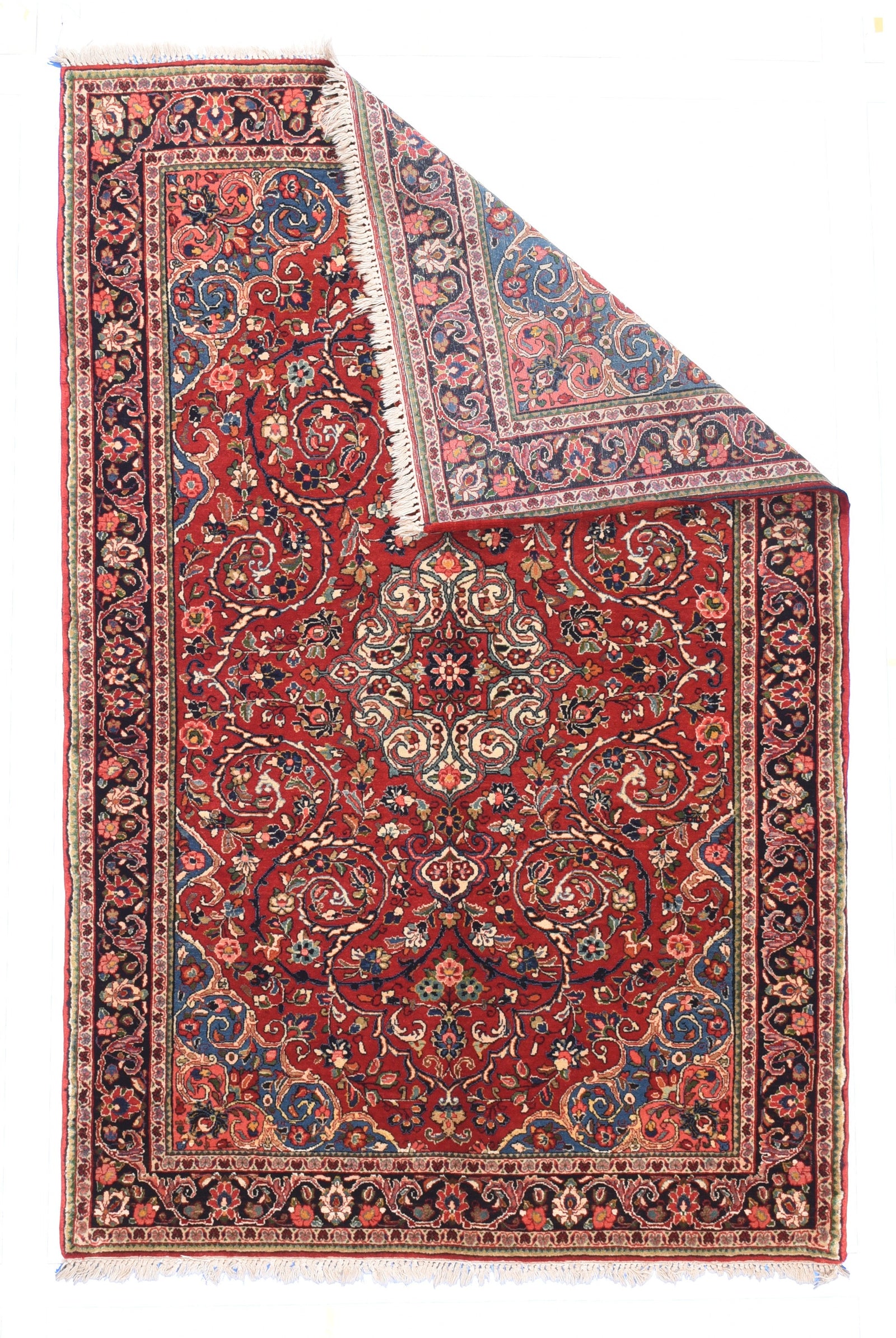 Semi Red Sarouk Persian Area Rug