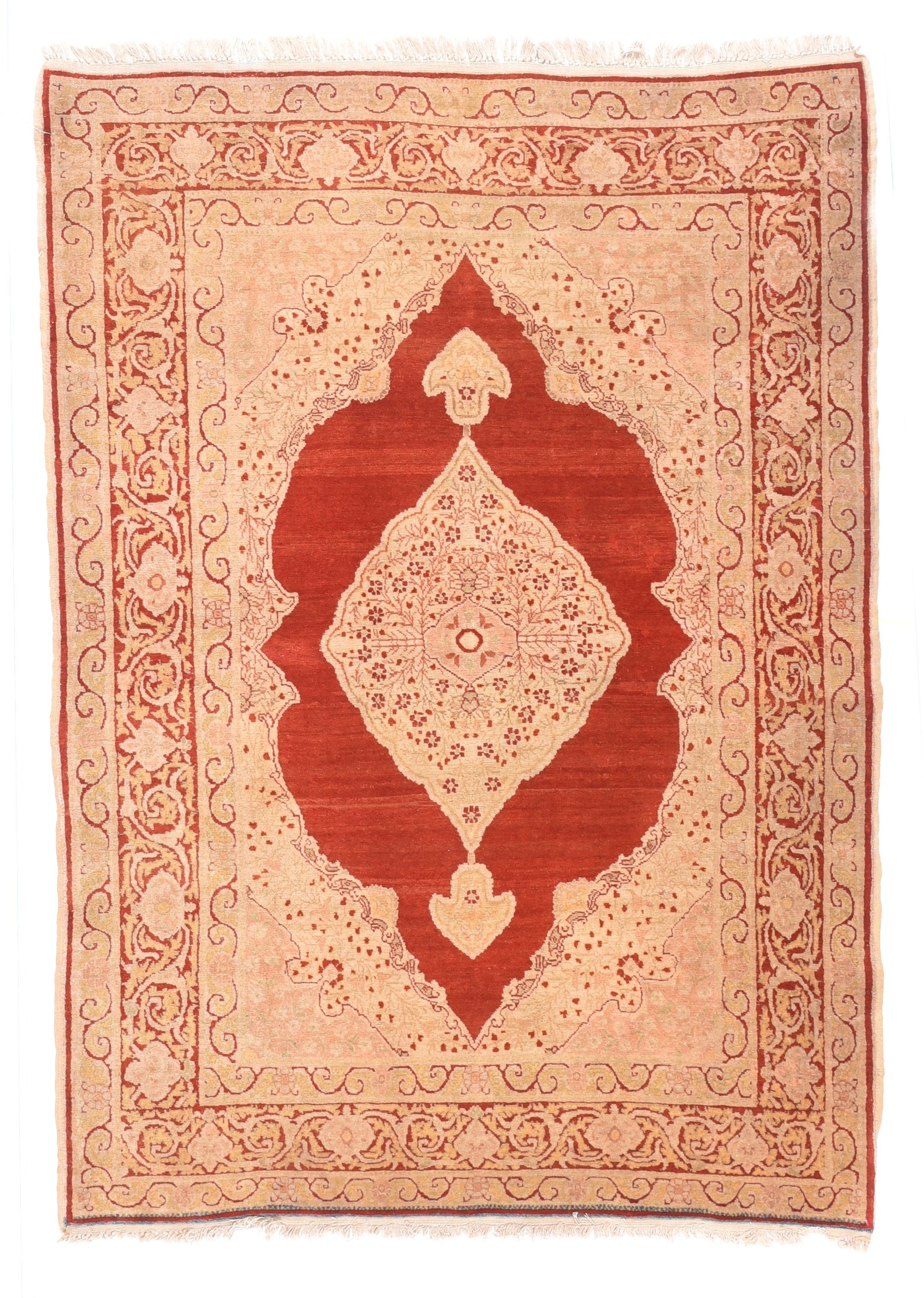 Antique Red Tabriz Haji Jalili Persian Area Rug