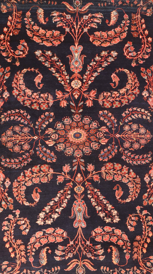 Antique Mohajeran Sarouk Persian Area Rug