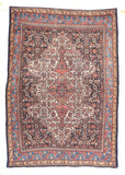 Antique Brown Bibikabad Persian Tribal Area Rug