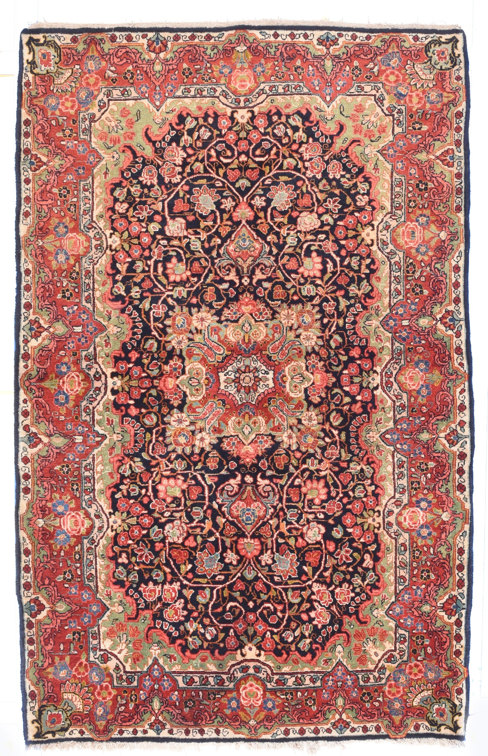 Semi Antique Red Sarouk Persian Area Rug
