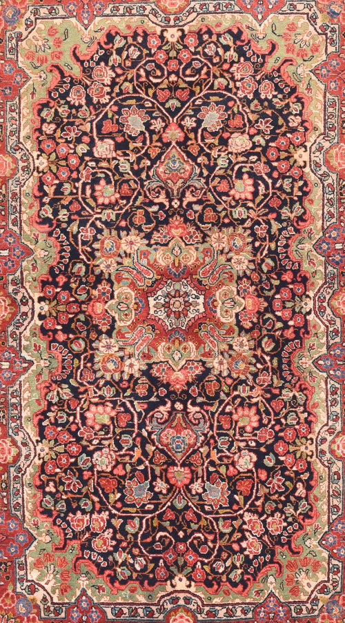 Semi Red Sarouk Persian Area Rug